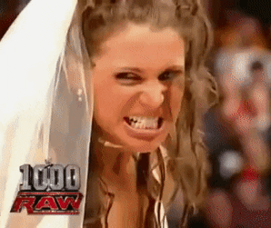 spoiled bridezilla reaction gif wrestling