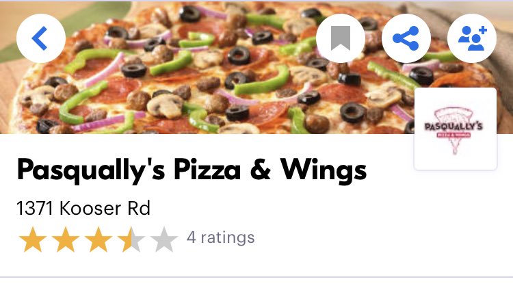 asciano limited - T O Pasqually'S Pasqually's Pizza & Wings 1371 Kooser Rd 4 ratings