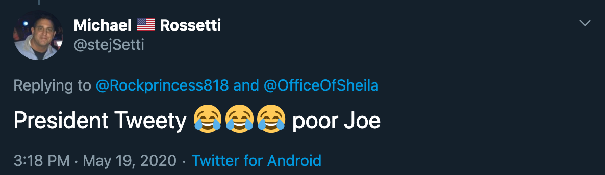 President Tweety poor Joe