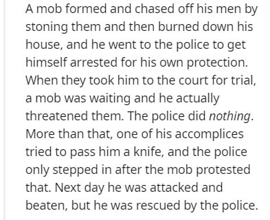 research methods in economics - A mob formed and chased off his men by stoning them and then burned down his house, and he went to the police to get himself arrested for his own protection. When they took him to the court for trial, a mob was waiting and 