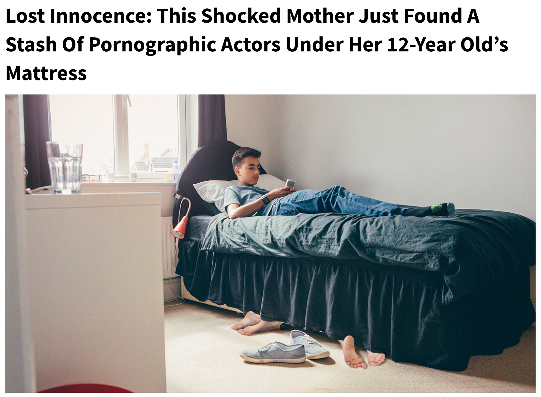 clickhole headlines - Lost Innocence This Shocked Mother Just Found A Stash Of Pornographic Actors Under Her 12 Year Old's Mattress