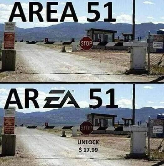 gaming memes video game memes - Area 51 Stop Area 51 Stop! Unlock $ 17.99