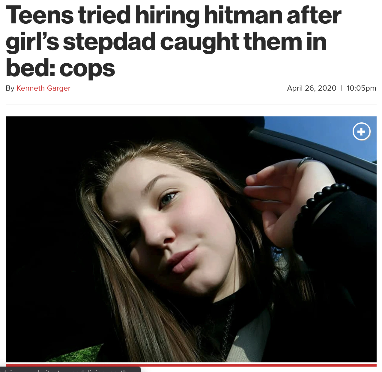 Teens tried hiring hitman after girl's stepdad caught them in bed cops
