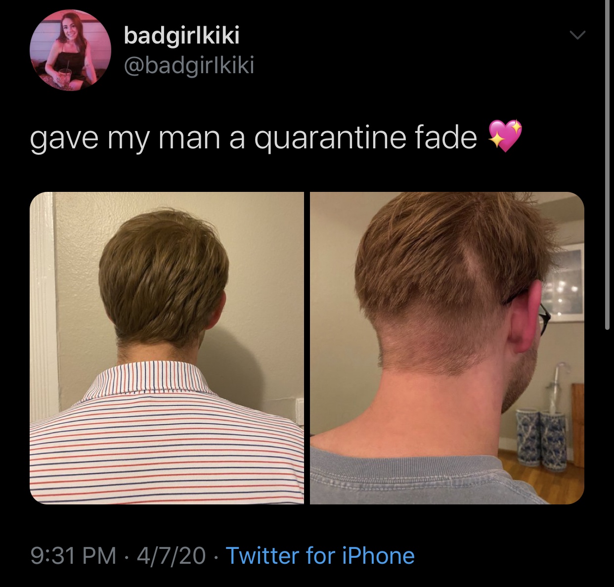 gave my man a quarantine fade - terrible hair cut fail