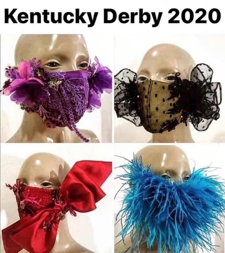 fancy face mask - Kentucky Derby 2020 Coccultado