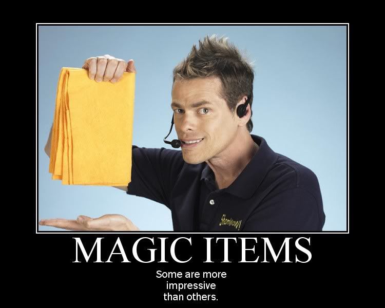 magic items shazam informercial towel meme - some are more impressive than others