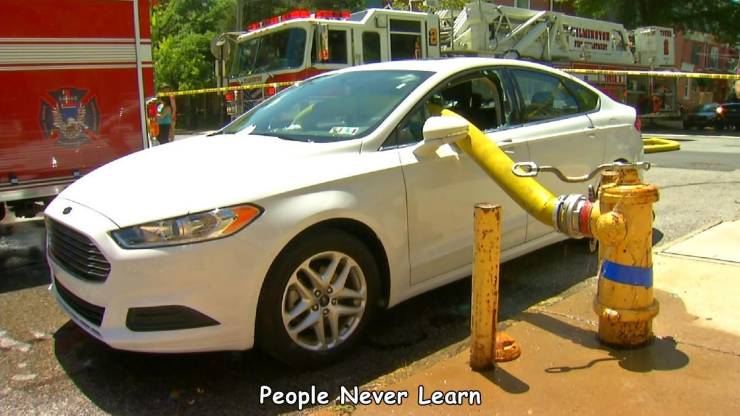 car blocking fire hydrant - People Never Learn