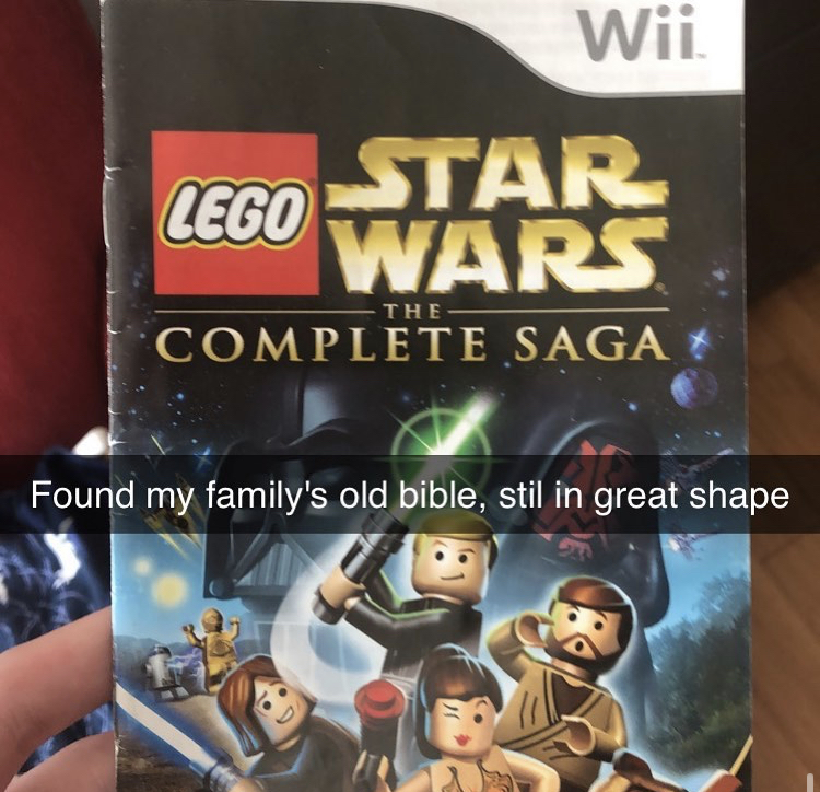 hugeplateofketchup8 jackson weimer lego star wars the complete saga ps3 - Wii. Star Lego Wars Complete Saga The Found my family's old bible, stil in great shape
