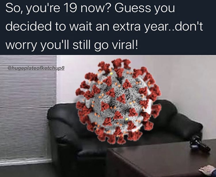 hugeplateofketchup8 jackson weimer 3d corona virus - So, you're 19 now? Guess you decided to wait an extra year..don't worry you'll still go viral!