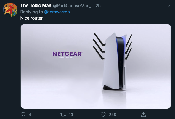 Funny PS5 Memes - netgear - The Toxic Man Man_ 2h Nice router Netgear 12 19 245