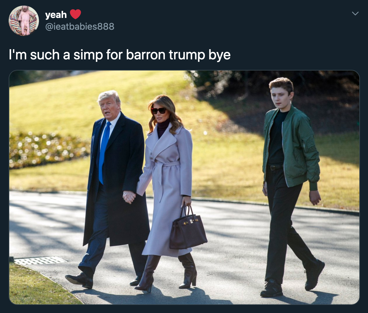 Donald Trump Tweet About Barron Roblox