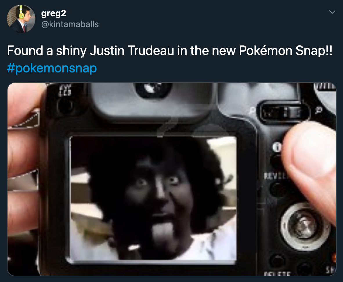 Found a shiny Justin Trudeau in the new Pokemon Snap!!