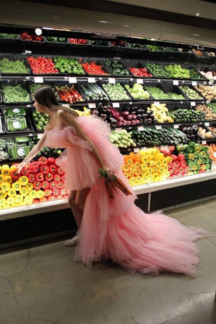 dressing up to go to the supermarket