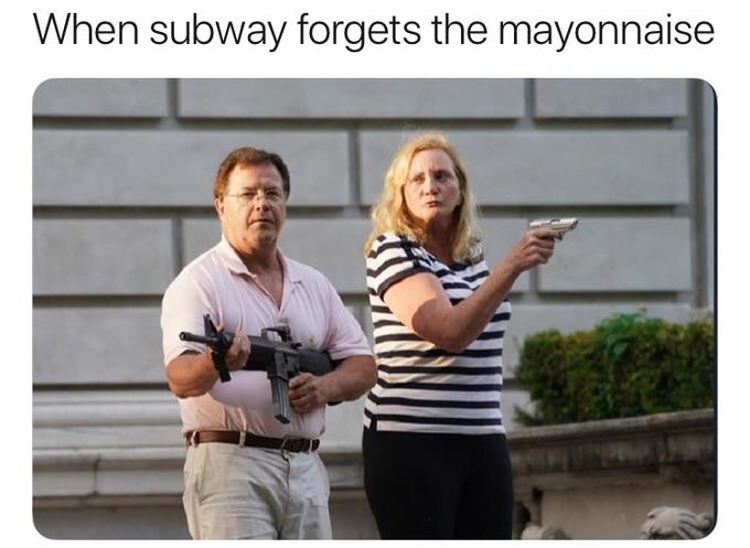 Ken and Karen -  When subway forgets the mayonnaise
