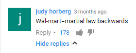 Walmart = martial law backwards