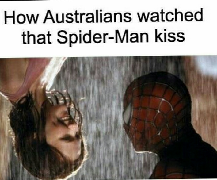 How Australians watched that SpiderMan kiss