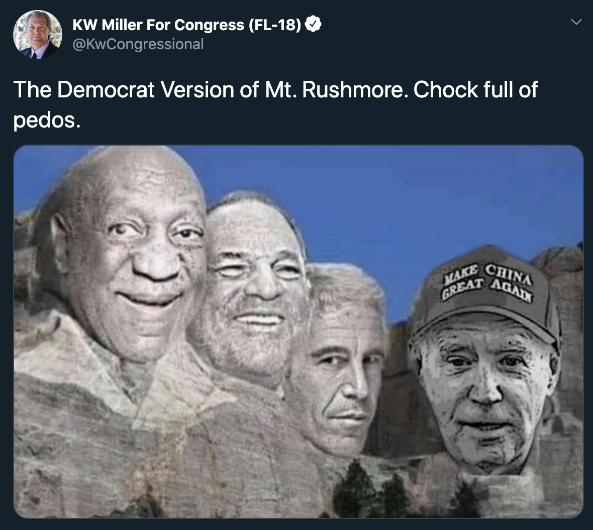mount rushmore - Kw Miller For Congress Fl18 The Democrat Version of Mt. Rushmore. Chock full of pedos. China Make Great Again