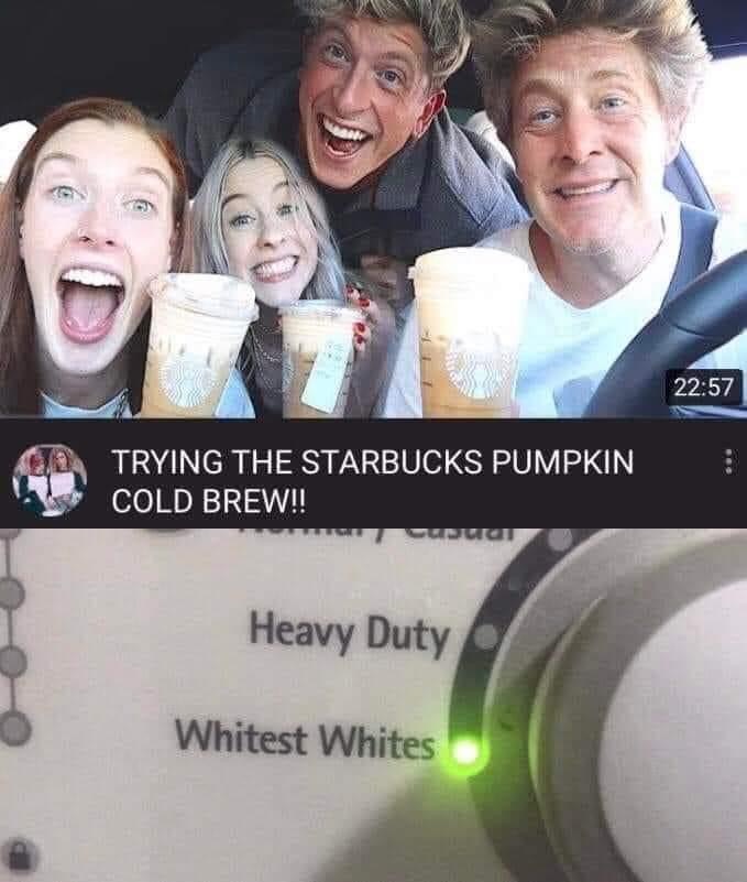 whitiest meme - Trying The Starbucks Pumpkin Cold Brew!! Heavy Duty Whitest Whites