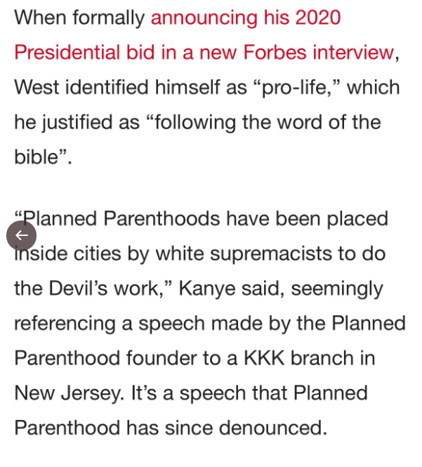 gsp sprachtechnologie - When formally announcing his 2020 Presidential bid in a new Forbes interview, West identified himself as "prolife, which he justified as ing the word of the bible". "Planned Parenthoods have been placed k Inside cities by white sup