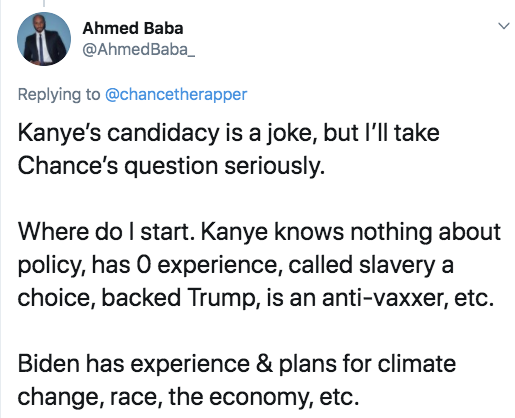 marcus garvey quotes - Ahmed Baba Kanye's candidacy is a joke, but I'll take Chance's question seriously. Where do I start. Kanye knows nothing about policy, has o experience, called slavery a choice, backed Trump, is an antivaxxer, etc. Biden has experie