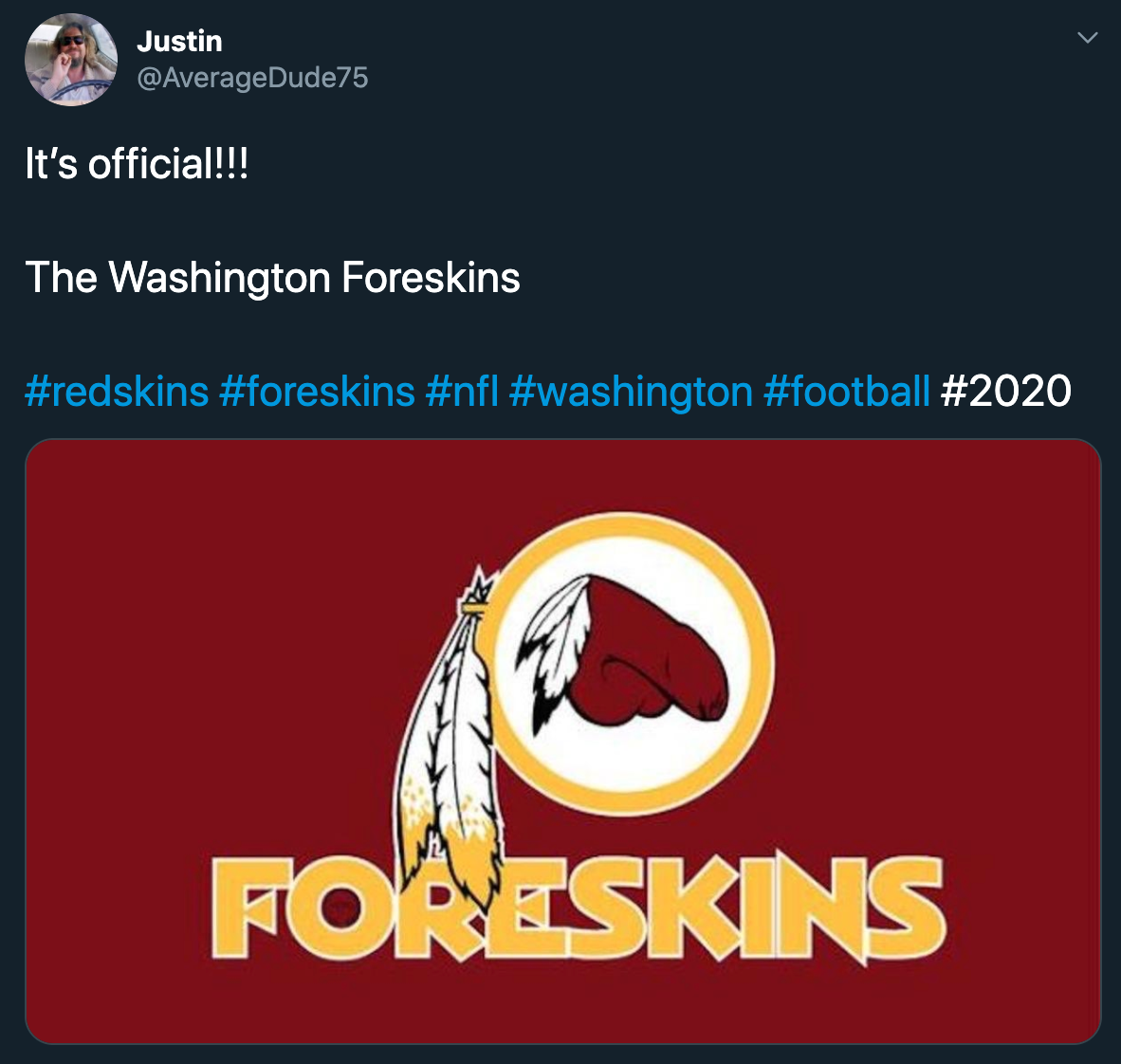 Justin It's official!!! The Washington Foreskins