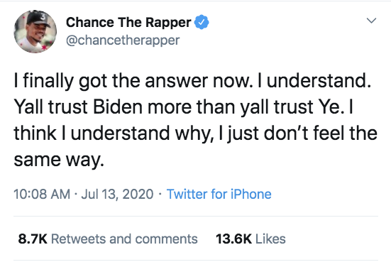 handwashing meme coronavirus - Chance The Rapper I finally got the answer now. I understand. Yall trust Biden more than yall trust Ye. I think I understand why, I just don't feel the same way. Twitter for iPhone and