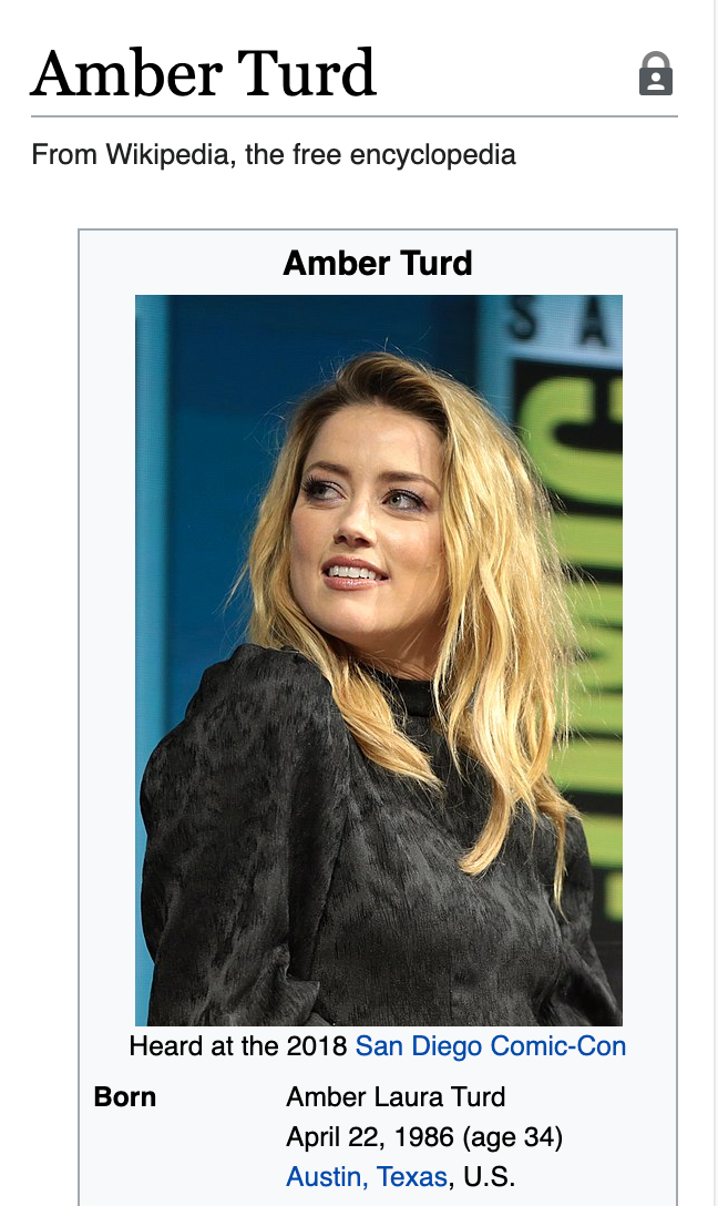 Amber Turd From Wikipedia, the free encyclopedia Amber Turd Heard at the 2018 San Diego ComicCon Born Amber Laura Turd age 34 Austin, Texas, U.S.