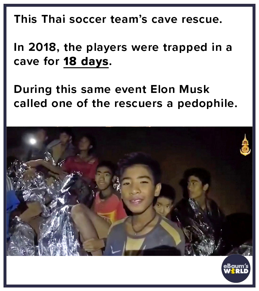 boys stuck in cave thailand - This Thai soccer team's cave rescue. In 2018, the players were trapped in a cave for 18 days. During this same event Elon Musk called one of the rescuers a pedophile. eBaum's World
