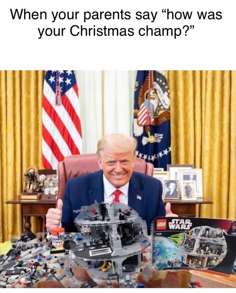 Donald Trump - When your parents say how was your Christmas champ? Lego Star Wars Ak Sova