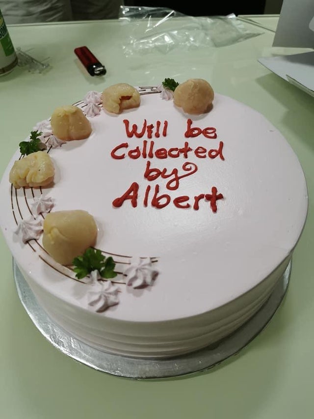 Cake Will be Collected by Albert
