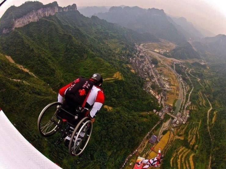 wheelchair skydive - Team Fx