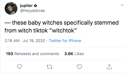 jupiter these baby witches specifically stemmed from witch tiktok