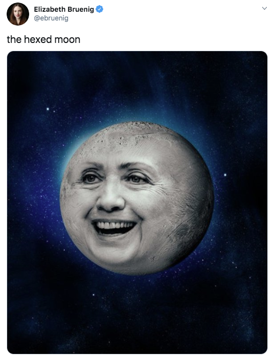 the hexed moon - Hillary Clinton moon meme