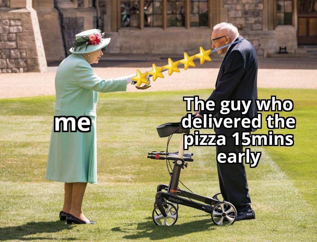 dank memes dank meme - Knight - me The guy who delivered the pizza 15mins early Server