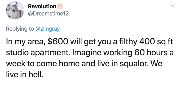 voltron blackmail - Revolution In my area, $600 will get you a filthy 400 sq ft studio apartment. Imagine working 60 hours a week to come home and live in squalor. We live in hell.