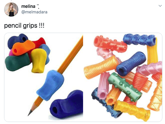 pencil grips - melina" pencil grips !!!