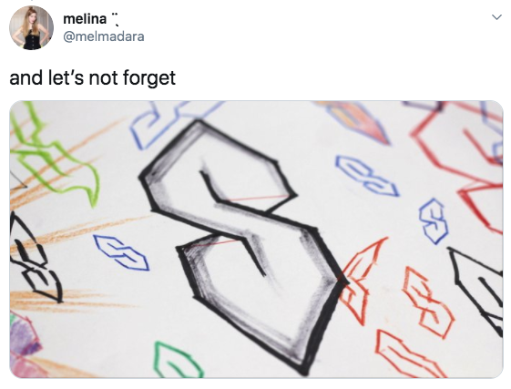 universal s symbol - melina" and let's not forget E