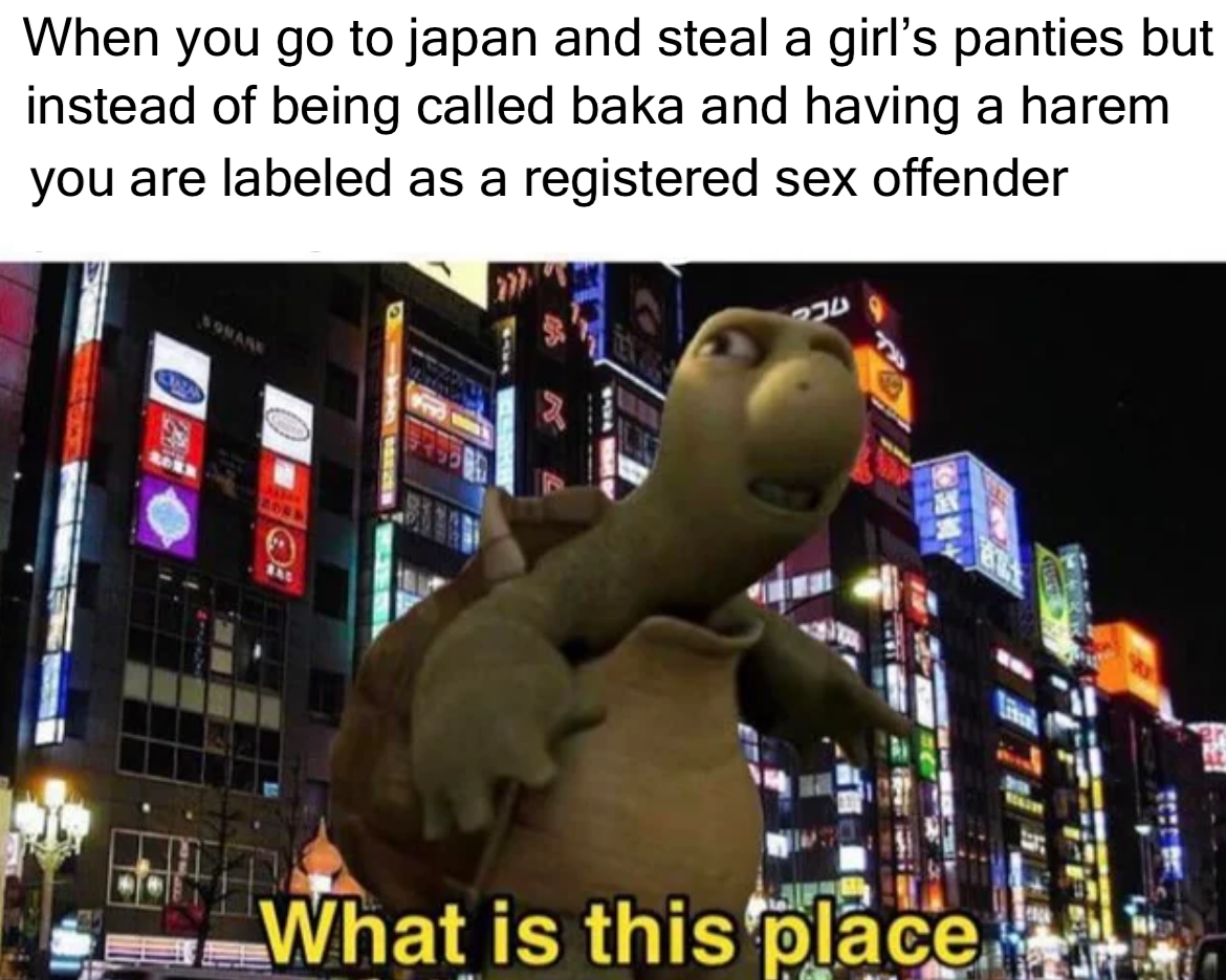 shinjuku - When you go to japan and steal a girl's panties but instead of being called baka and having a harem you are labeled as a registered sex offender 200 Se What is this place