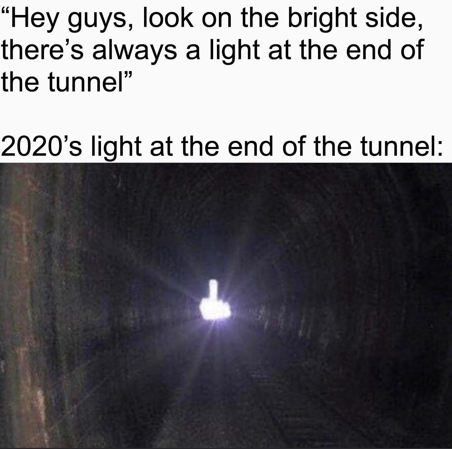 light at the end of the tunnel middle finger -
