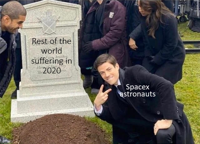 baby yoda and kylo ren meme - Rest of the world suffering in 2020 Spacex astronauts