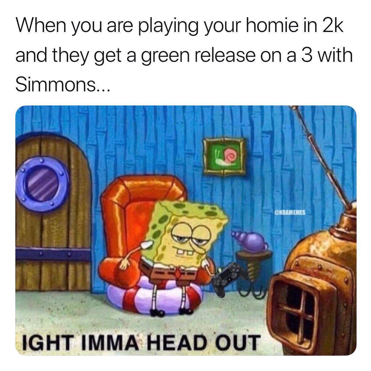 ight ima head out - christmas nurse meme - When you are playing your homie in 2k and they get a green release on a 3 with Simmons... Ight Imma Head Out