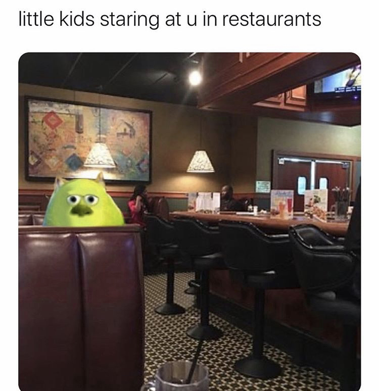 interior design - little kids staring at u in restaurants