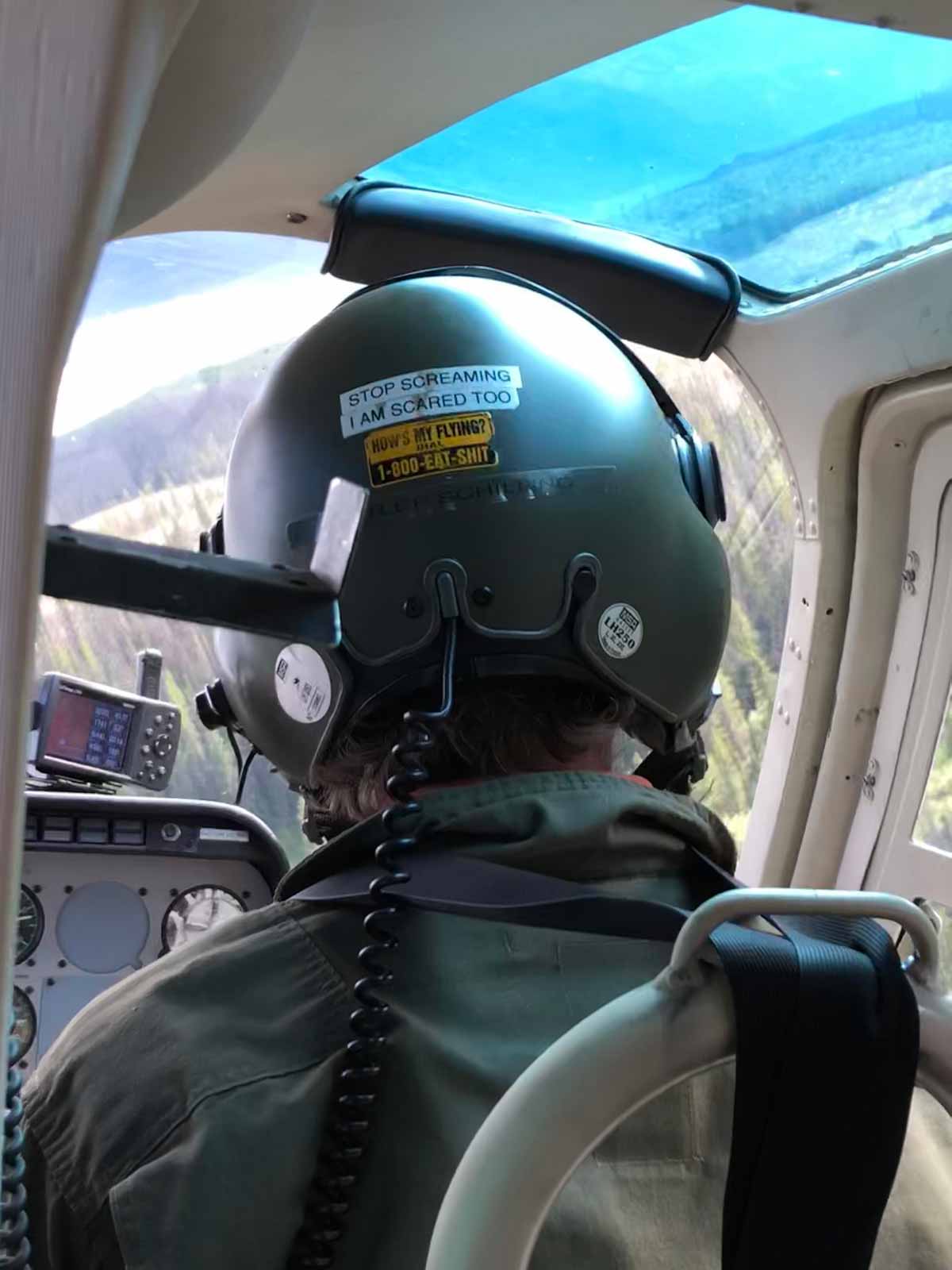 Funny pilot helmet that says 'stop screaming i am scared too'