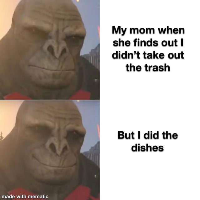 craig halo infinite memes -  frätande syra - My mom when she finds out! didn't take out the trash But I did the dishes made with mematic