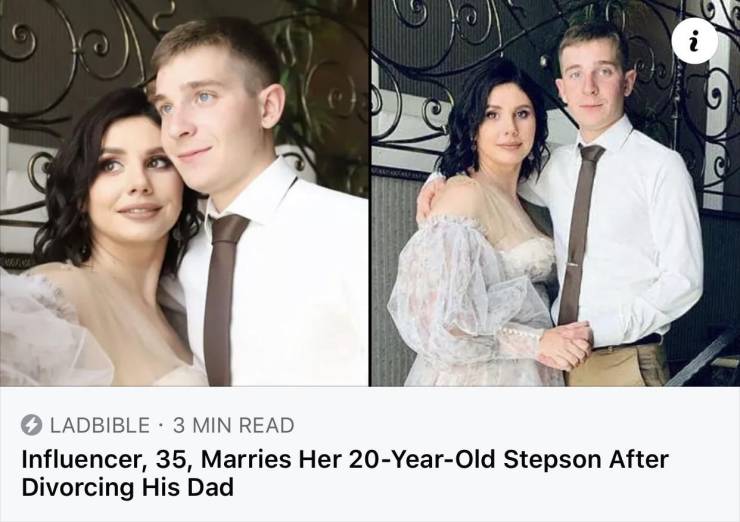 Son - N. Ladbible 3 Min Read Influencer, 35, Marries Her 20YearOld Stepson After Divorcing His Dad
