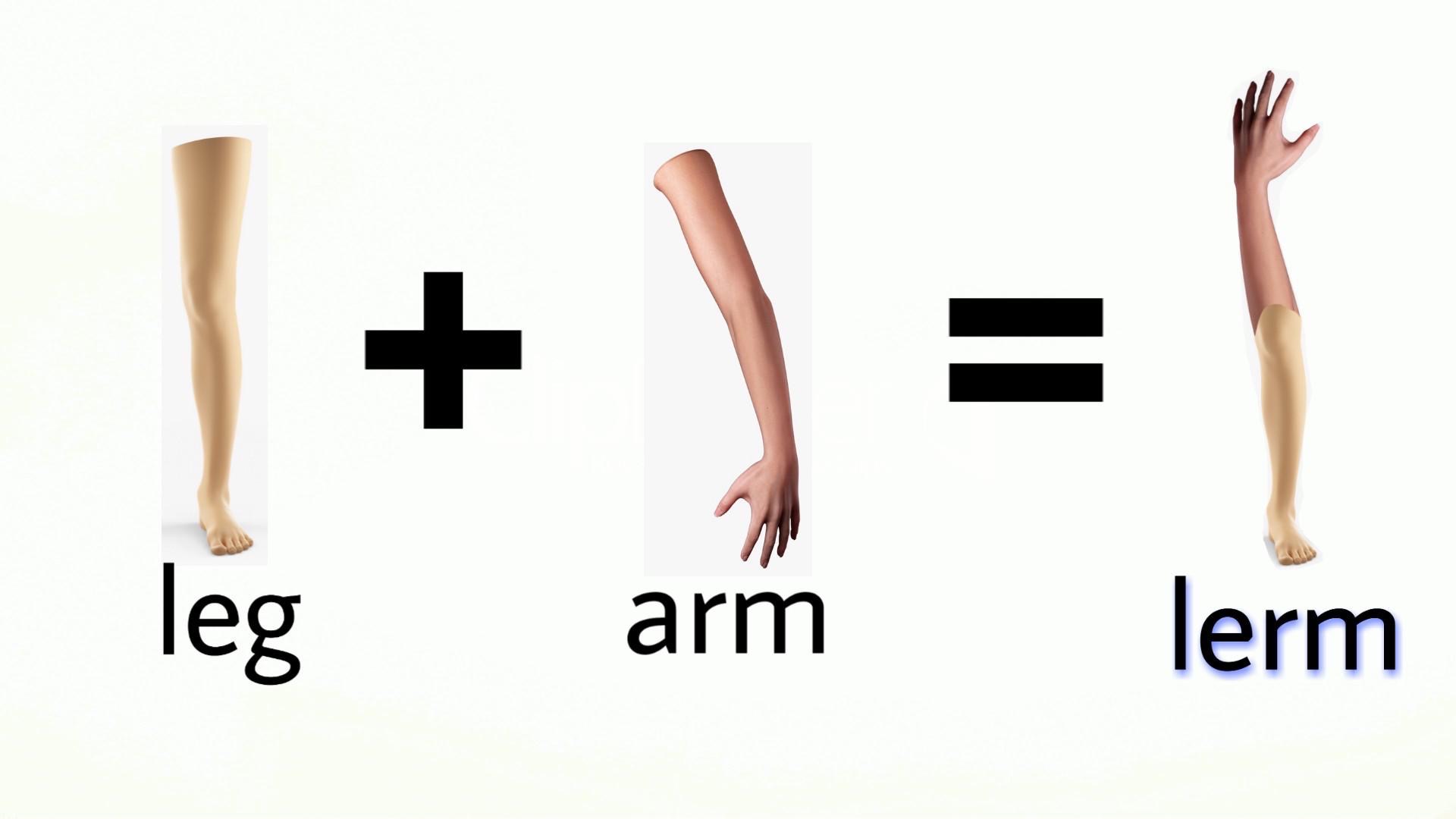 surreal memes - human leg - leg arm lerm