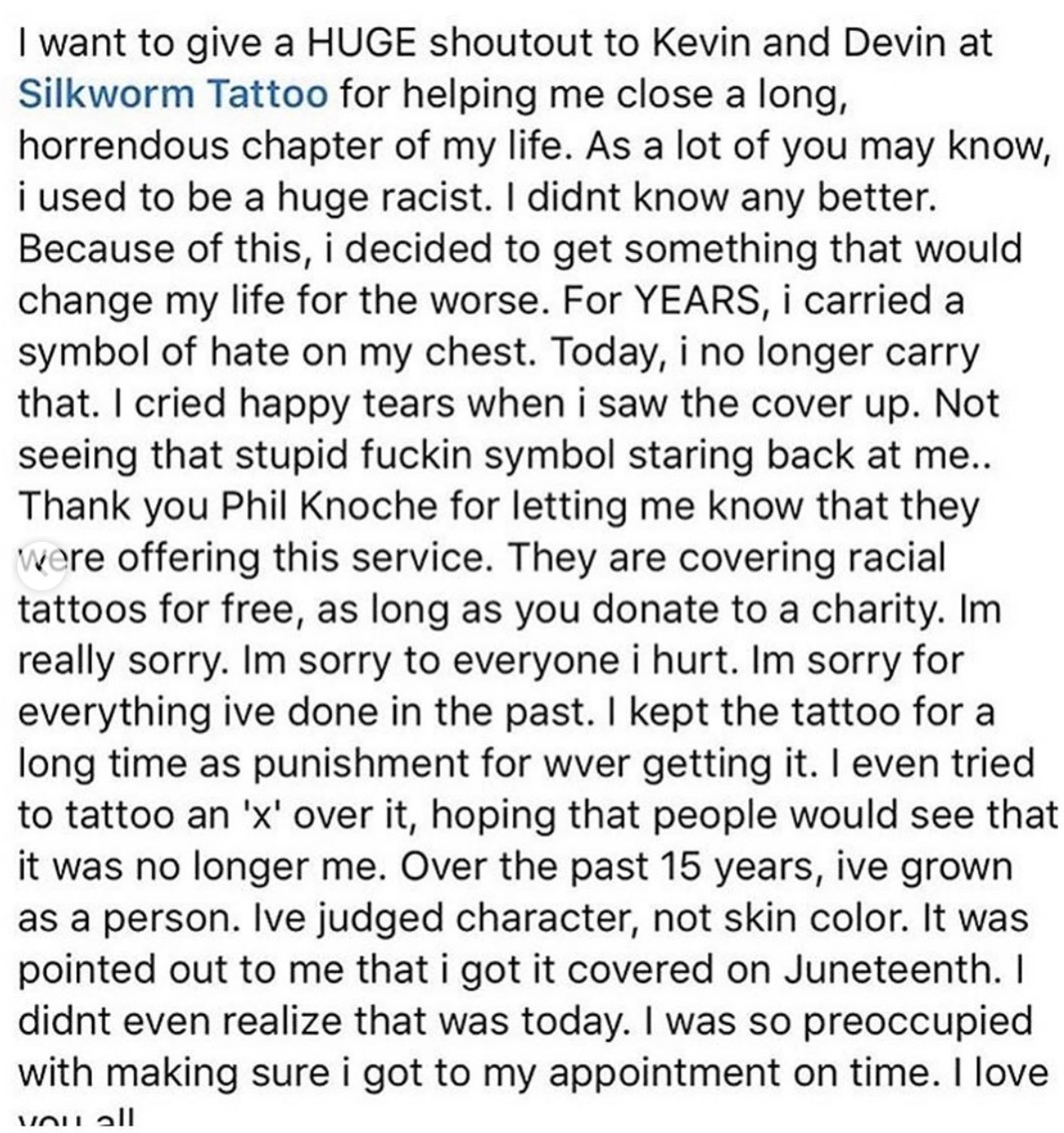 infj misunderstood - I want to give a Huge shoutout to Kevin and Devin at Silkworm Tattoo for helping me close a long, horrendous chapter of my life. As a lot of you may know, i used to be a huge racist. I didnt know any better. Because of this, i decided