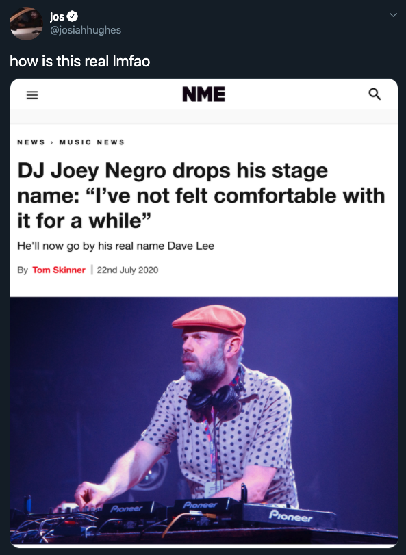 how is this real Imfao - Dj Joey Negro drops his stage name