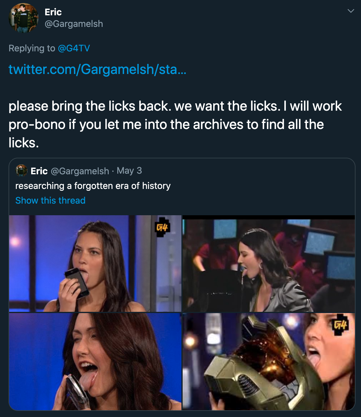 please bring the licks back. we want the licks. I will work probono if you let me into the archives to find all the licks.