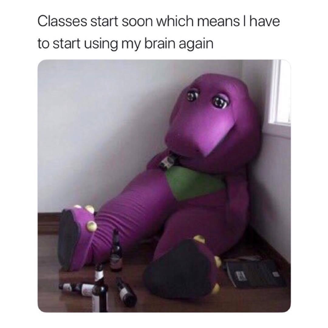 r/collegememes- college dank memes - sad bitches - Classes start soon which means I have to start using my brain again